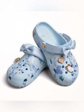 BNIB LoveShackFancy x Crocs Blue Classic Clog - women’s 7
